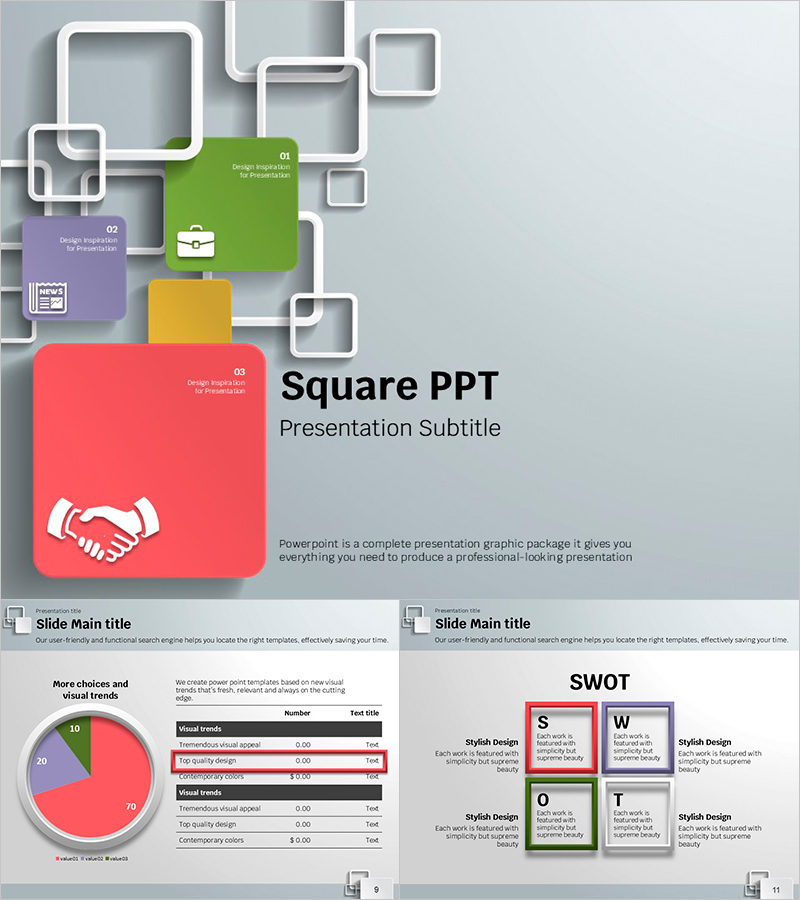 프레임 아이콘 프레젠테이션 템플릿 – 스타일리시하고 효과적인 디자인