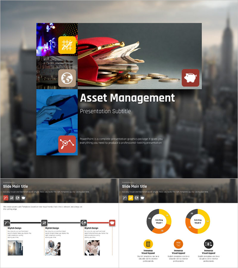 자산 관리 프레젠테이션 템플릿 – 역동적이고 현대적인 디자인