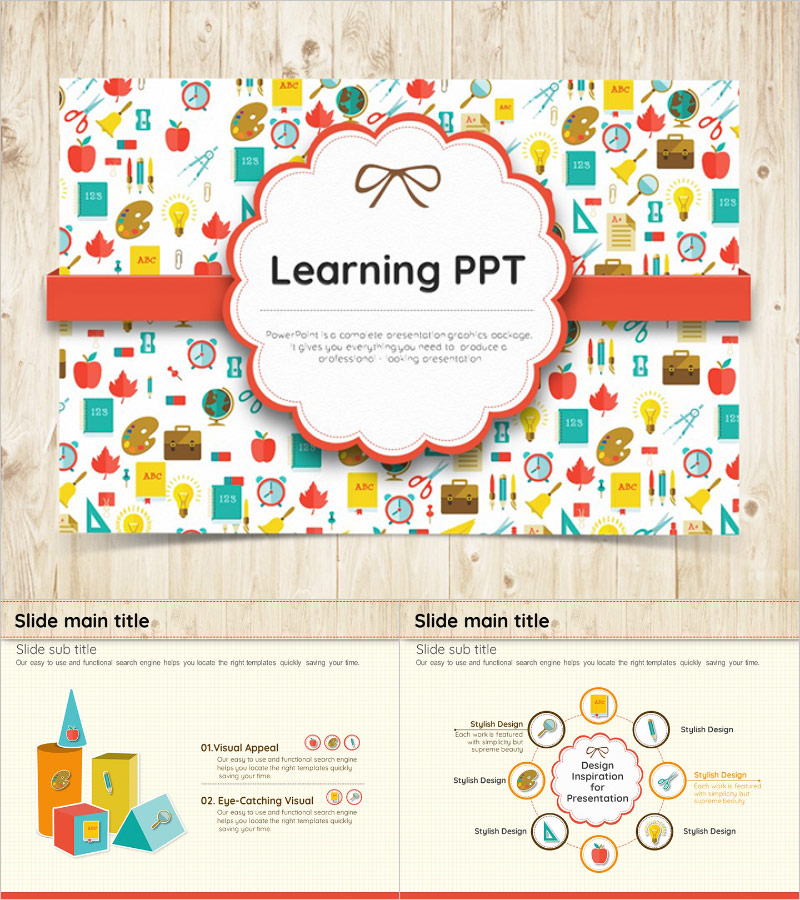 교육용 카드 프레젠테이션 – 다채롭고 유익한 디자인