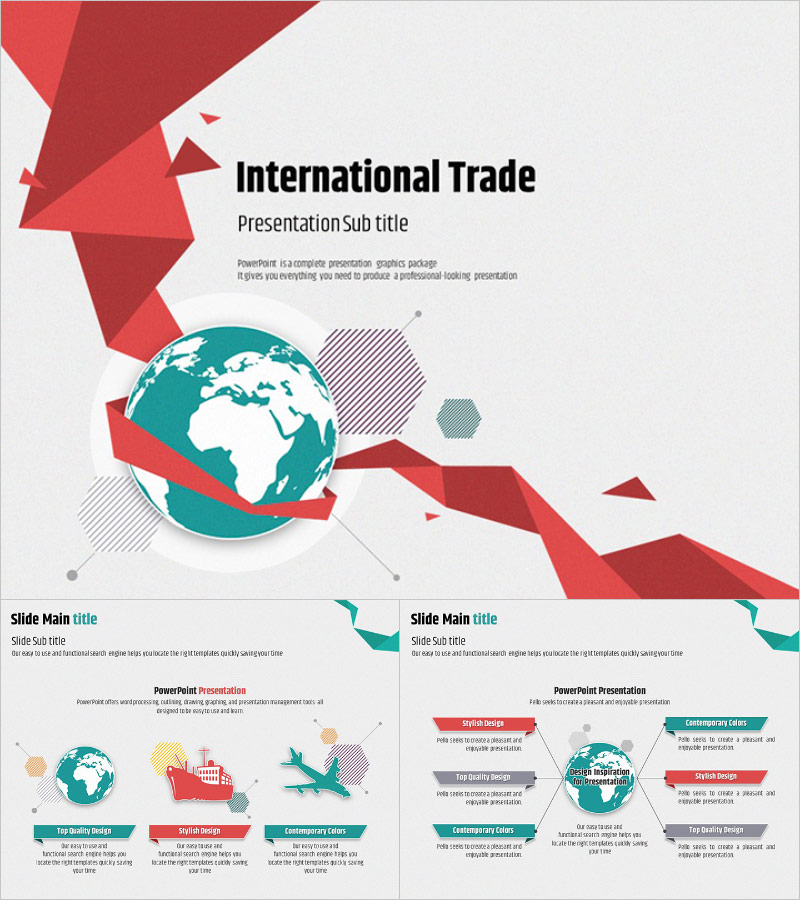 국제 무역 피피티 템플릿 – 현대적이고 전문적인 디자인