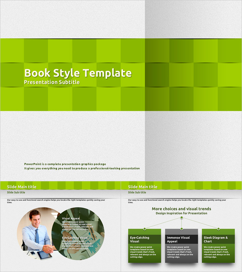 책 스타일 파워포인트 템플릿 – 시각적으로 매력적인 디자인