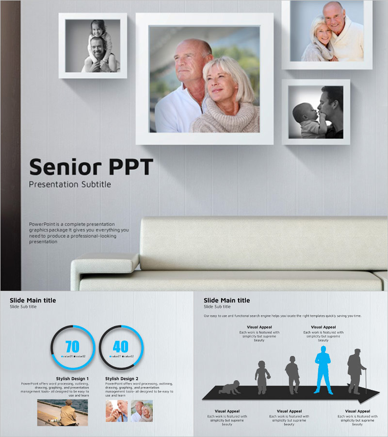은퇴 PPT – 시니어를 위한 따뜻한 디자인