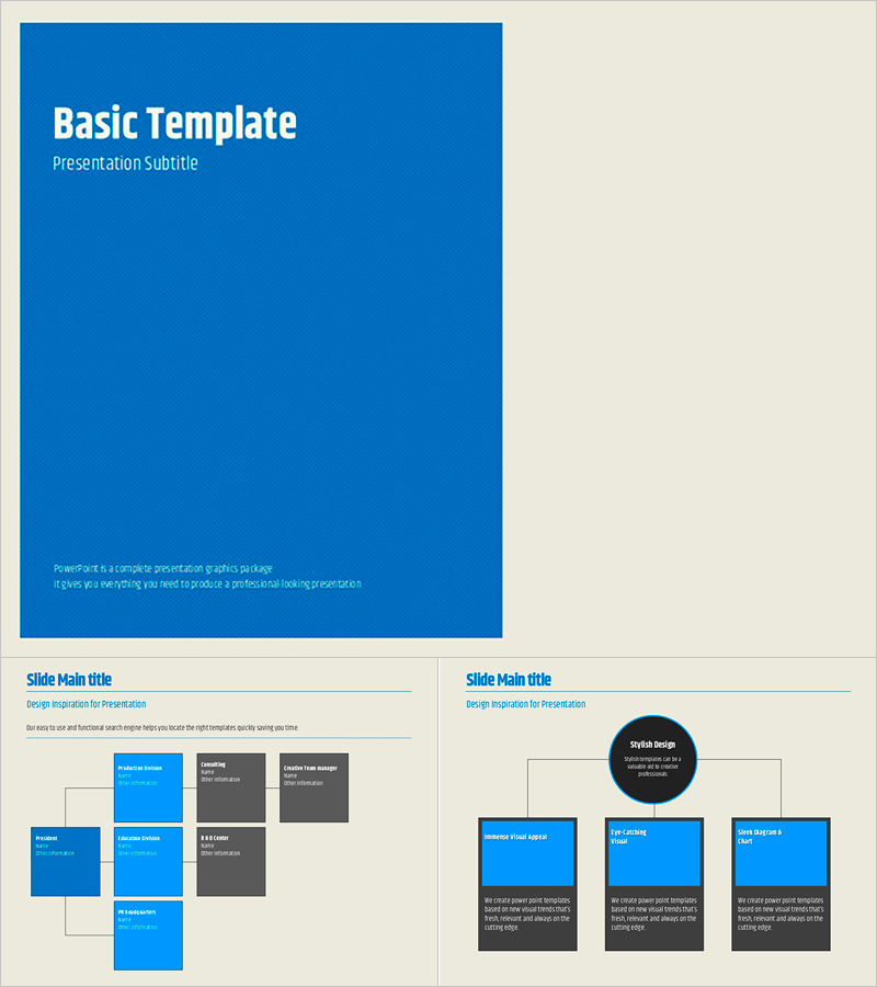 Basic PowerPoint Template – Practical and Flexible Design