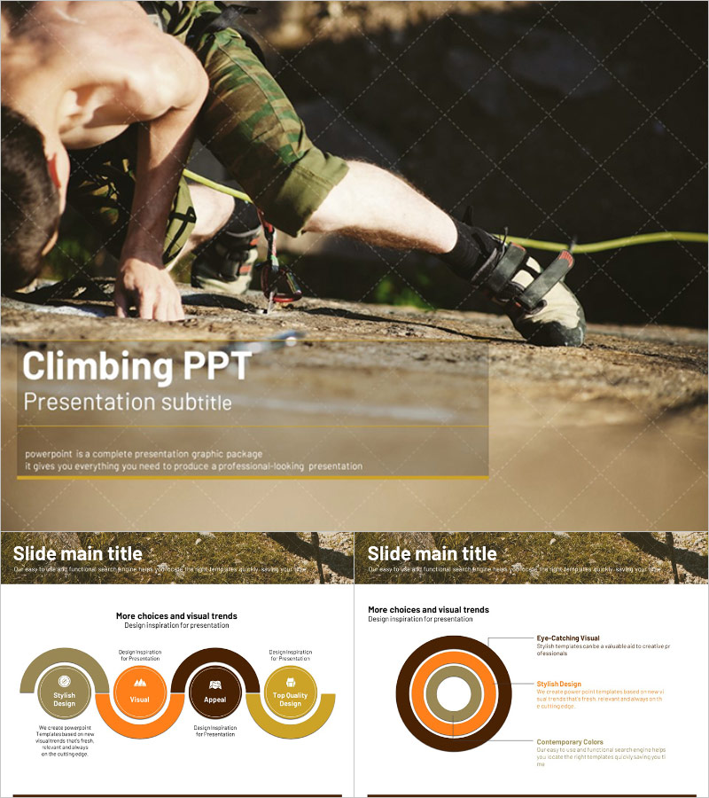 Climbing Presentation Template – Design Capturing Nature and Adventure