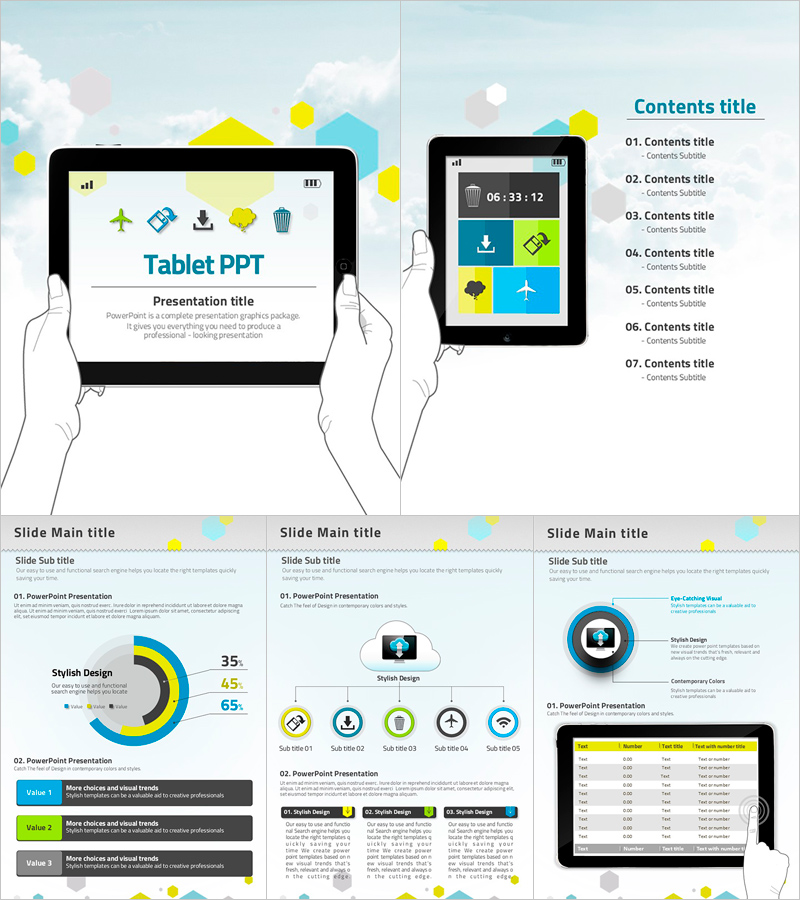 타블렛 일러스트 세로형 템플릿 – 스타일리시한 디자인과 시각적 매력