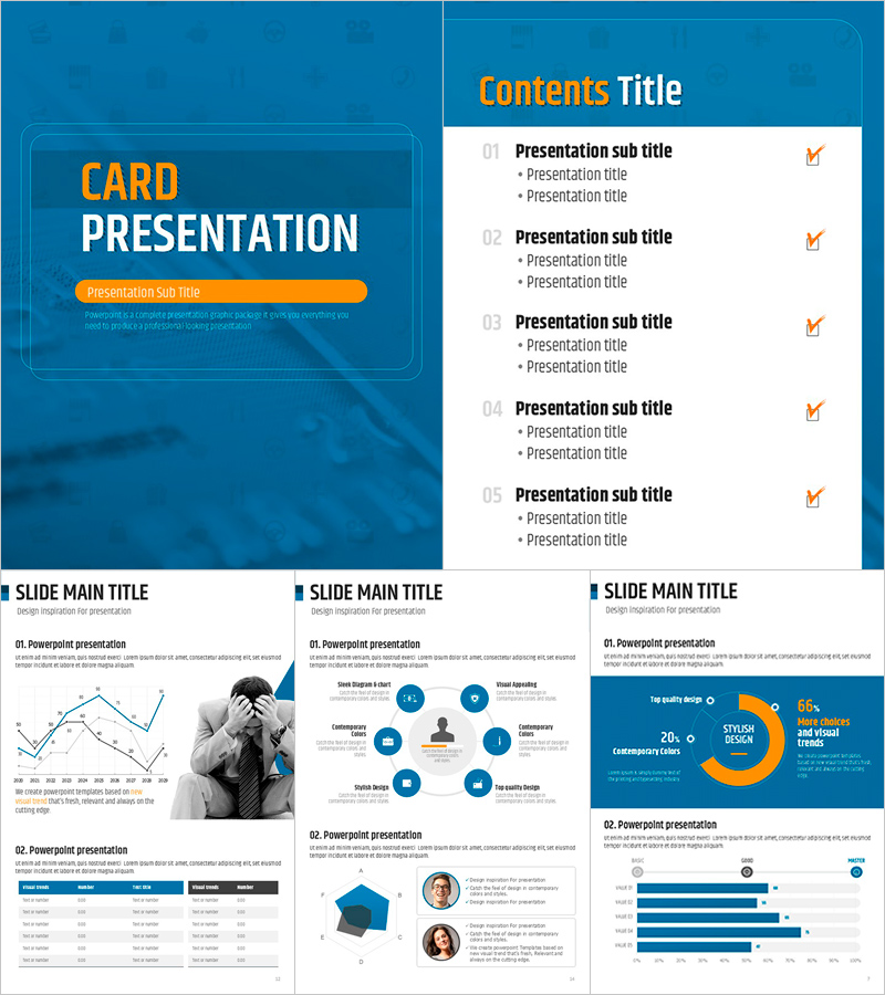 카드 프레젠테이션 세로형 템플릿 – 비즈니스를 위한 세련된 디자인