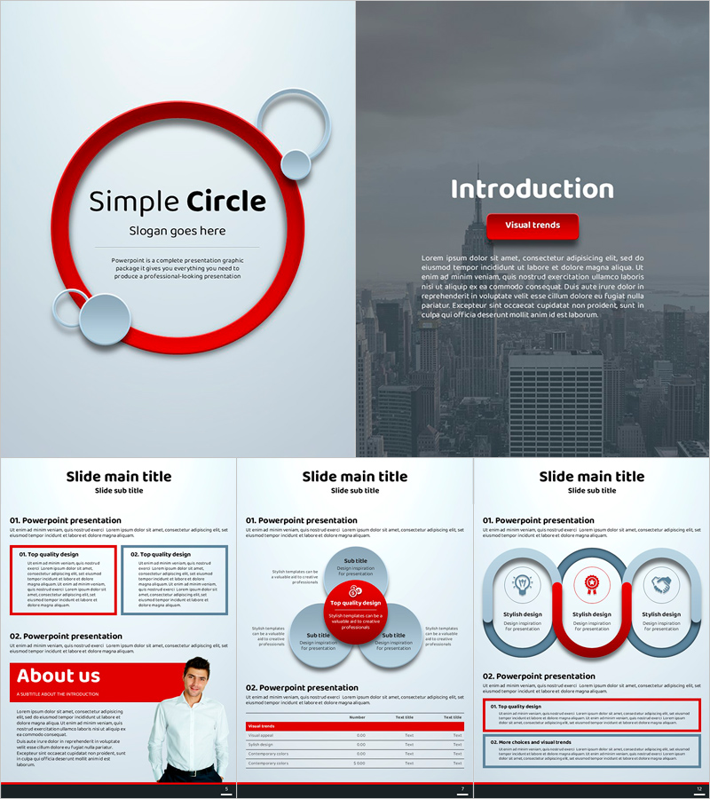 원패턴 세로형 프레젠테이션 템플릿 – 감각적이고 세련된 디자인