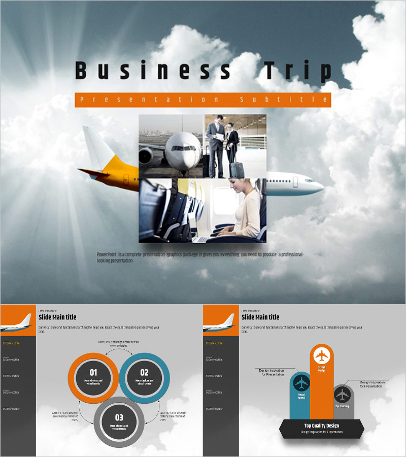 비지니스 출장 프레젠테이션 템플릿 – 전문적이고 실용적인 디자인
