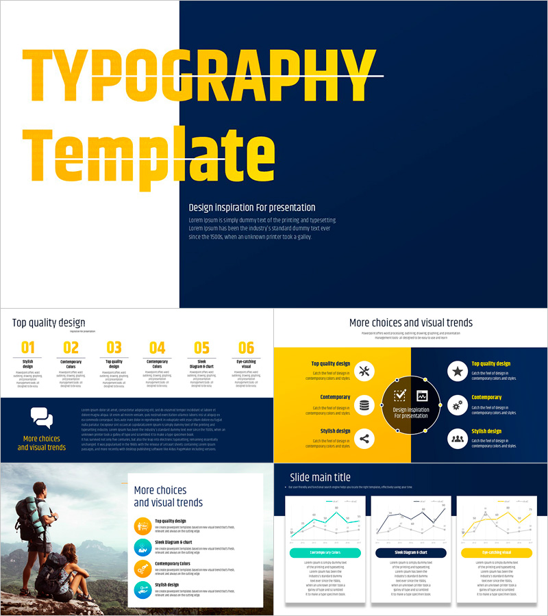 타이포 그라피 템플릿 – 강렬한 비주얼의 프레젠테이션 디자인