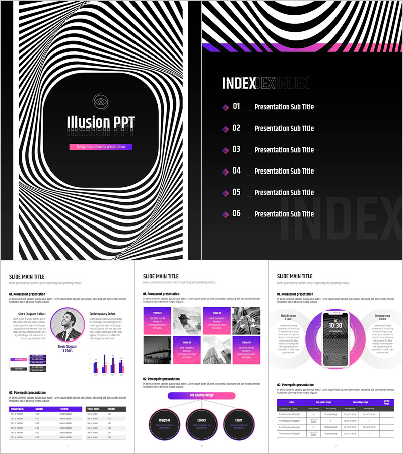 환상 세로형 피피티 – 매력적인 시각적 디자인