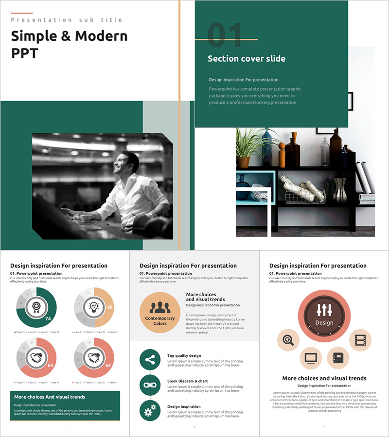 심플 & 모던 세로형 PPT – 세련된 디자인과 실용성