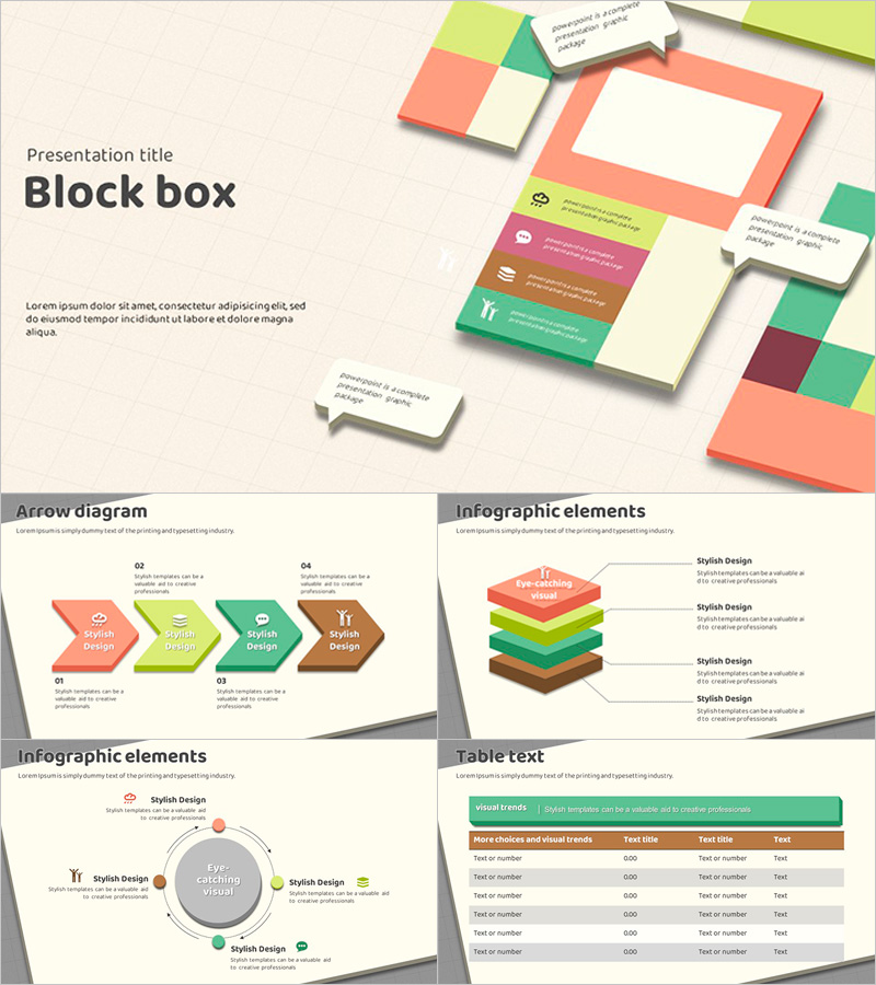 Box PPT Template Wide – Visually Striking Design