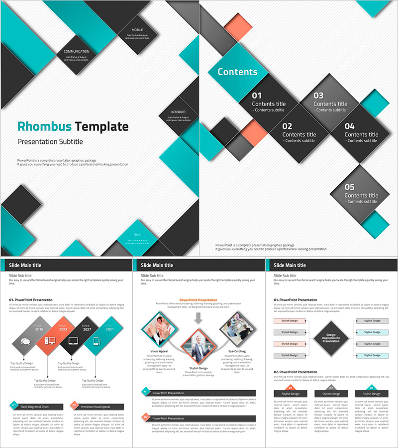 Rhombus Template Vertical – Modern and Creative Design