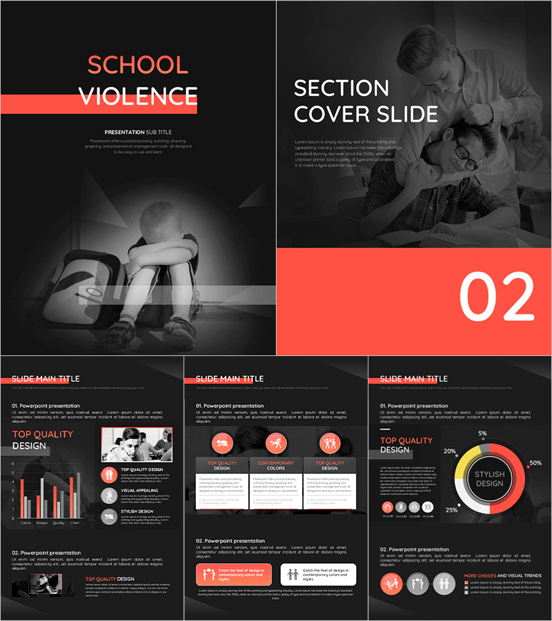 학교폭력 세로형 템플릿 – 감각적인 디자인으로 안전한 학교를 제안