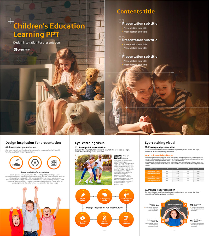 어린이 학습 교육 세로형 PPT – 창의적이고 친근한 디자인