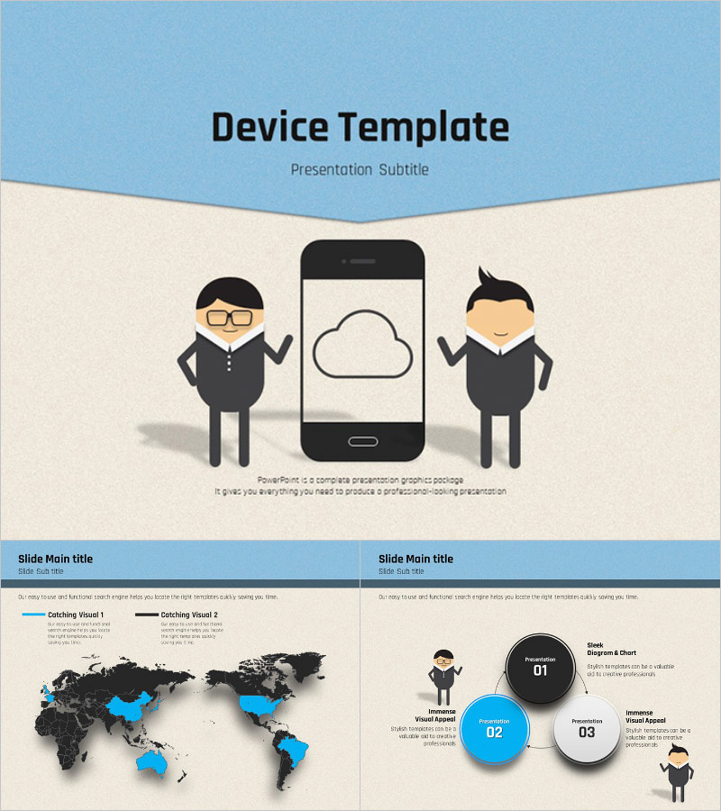 디바이스 프레젠테이션 템플릿 – IT/컴퓨터 분야에 최적화된 디자인