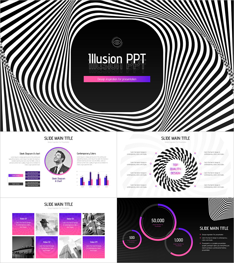 환상 와이드 PPT 템플릿 – 시선을 사로잡는 디자인