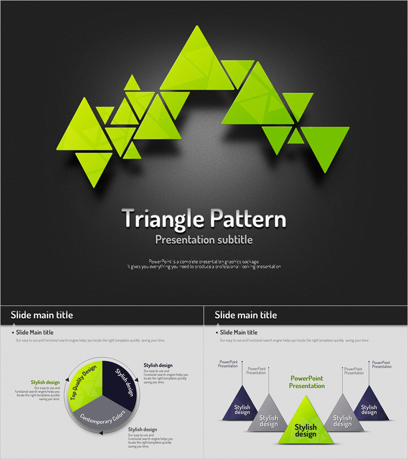 세모패턴 프레젠테이션 템플릿 – 창의적이고 현대적인 디자인