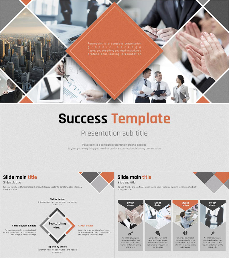 성공을 위한 비즈니스 PPT 템플릿 – 스타일리시하고 실용적인 디자인