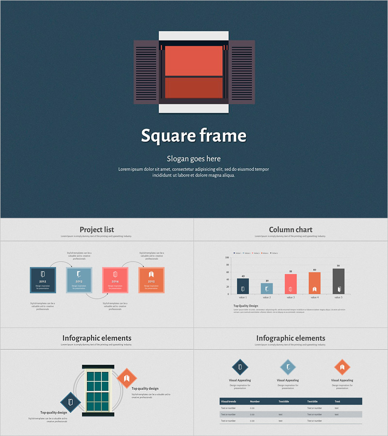 사각 프레임 와이드 템플릿 – 세련되고 실용적인 디자인