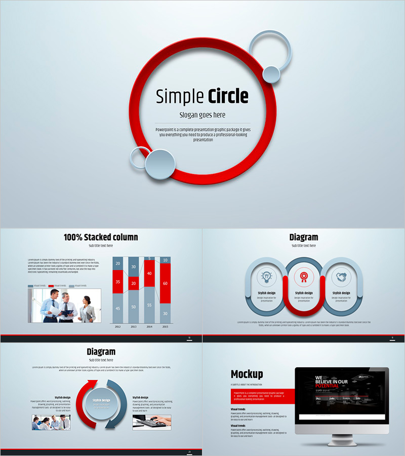 원 패턴 피피티 와이드 템플릿 – 시선을 사로잡는 심플한 디자인
