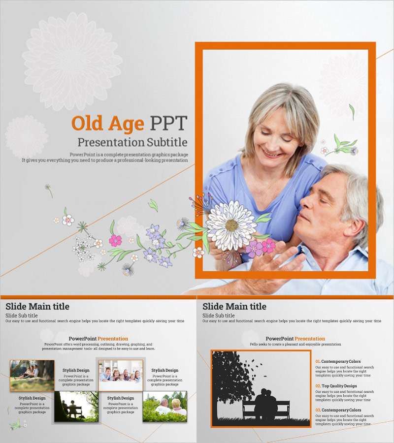중년 부부 PPT 템플릿 – 따뜻하고 친근한 디자인