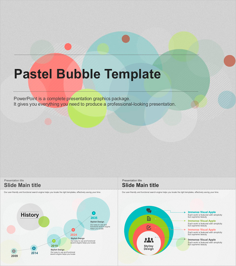 파스텔 버블 템플릿 – 감각적인 디자인으로 시선을 사로잡다