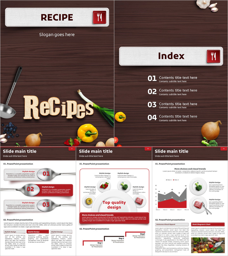 레시피 세로형 템플릿 디자인 – 감각적이고 실용적인 구성