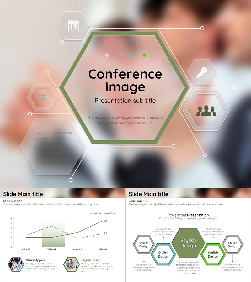 회의 이미지 PPT 템플릿 – 세련되고 현대적인 디자인