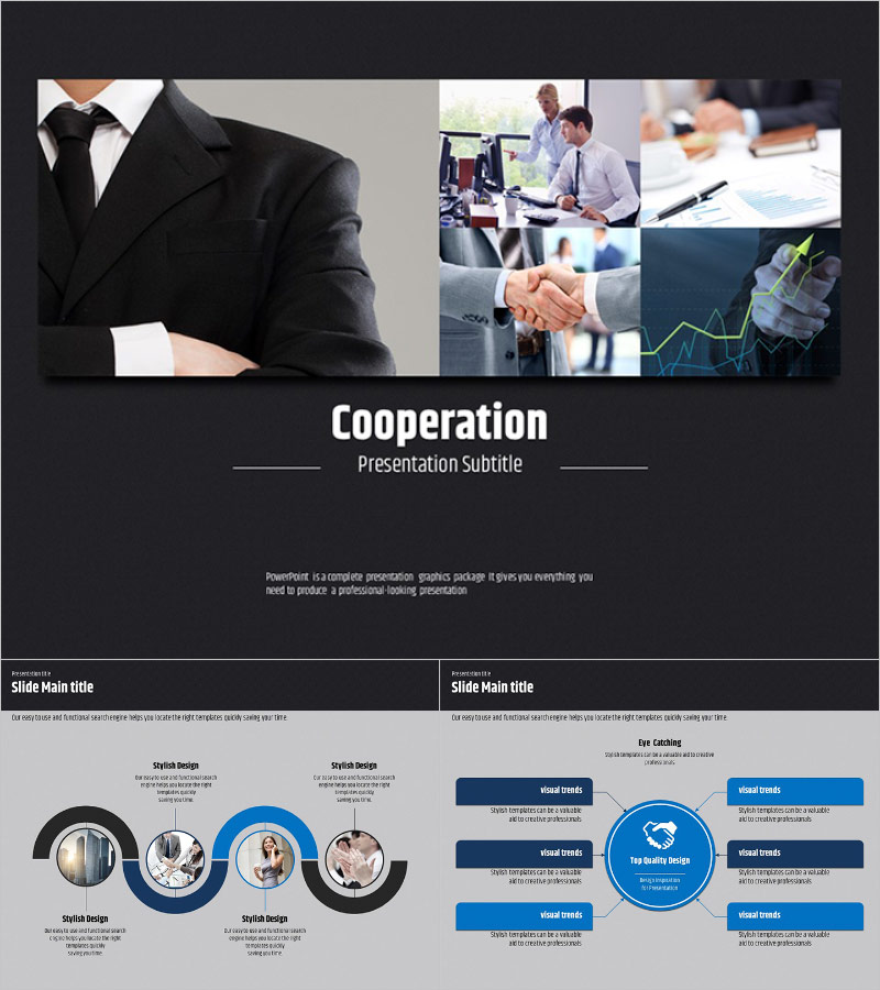 비즈니스 협력을 위한 PPT 템플릿 – 전문적이고 실용적인 디자인
