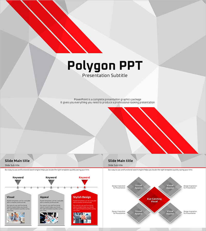 Polygon PPT 프레젠테이션 템플릿 – 입체감 있는 현대적 디자인