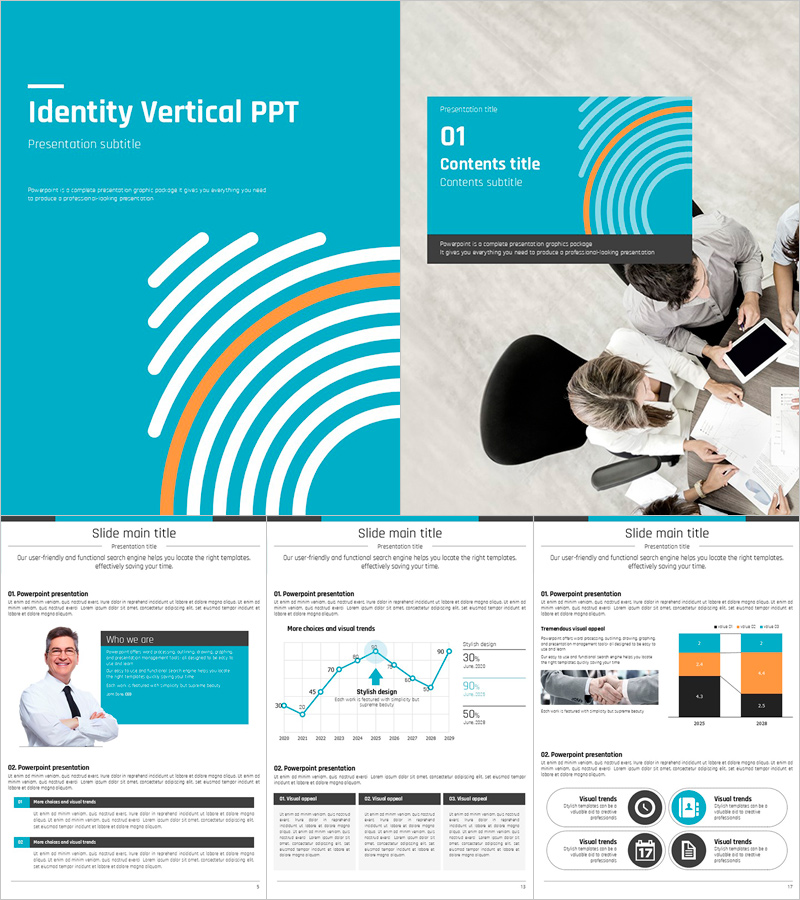 아이덴티티 세로형 프레젠테이션 – 현대적인 디자인과 실용성