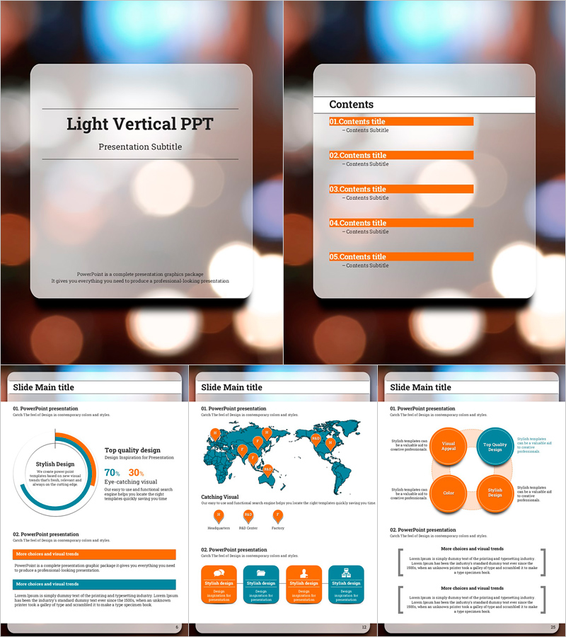 도시 불빛 프레젠테이션 템플릿 – 세련되고 현대적인 디자인