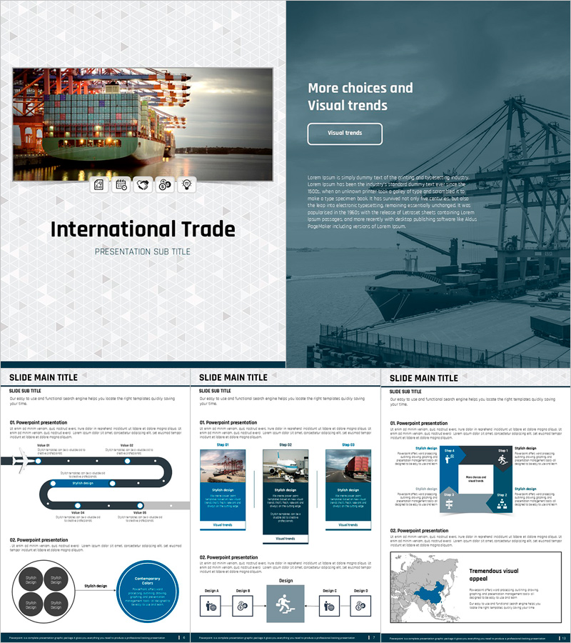 국제무역 세로형 프레젠테이션 템플릿 – 비즈니스 성공을 위한 전문 디자인