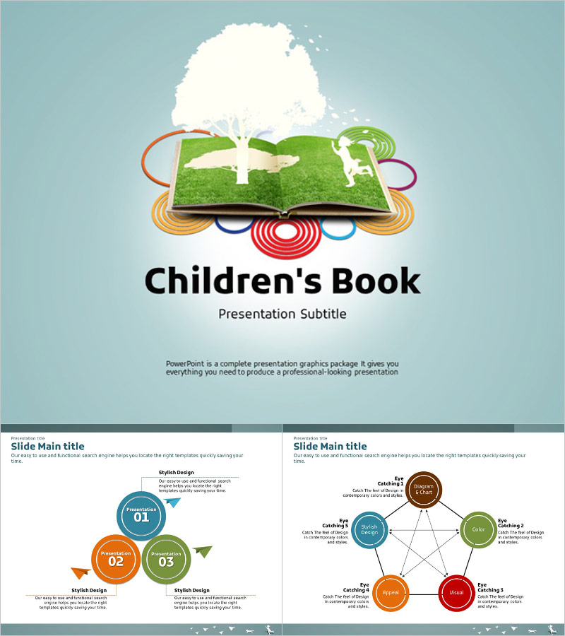 어린이 교육도서 파워포인트 템플릿 – 재미있고 창의적인 디자인