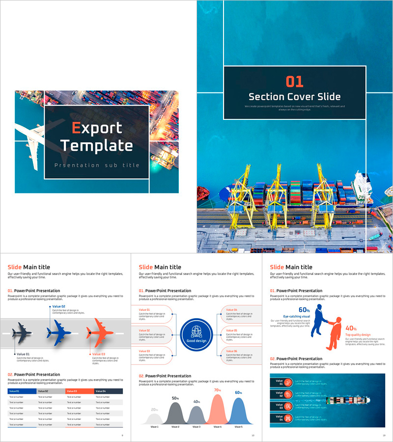 수출 세로형 템플릿 – 비즈니스에 최적화된 디자인
