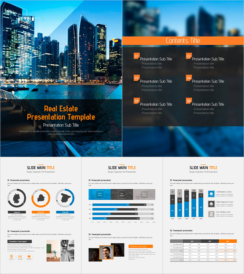 아파트 분양 부동산 프레젠테이션 세로형 템플릿 – 세련된 디자인