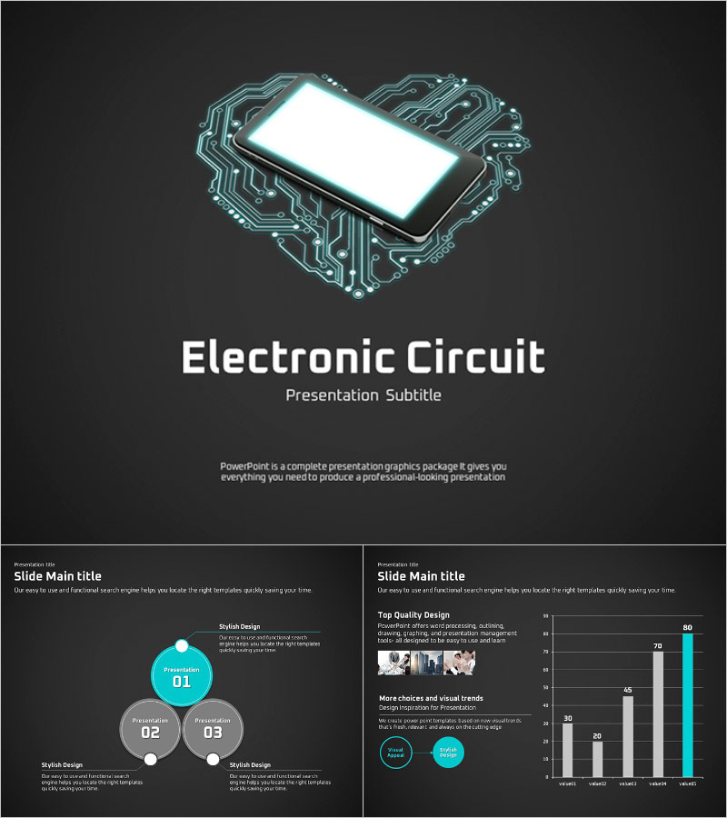 모바일 반도체 프레젠테이션 템플릿 – 현대적이고 세련된 디자인