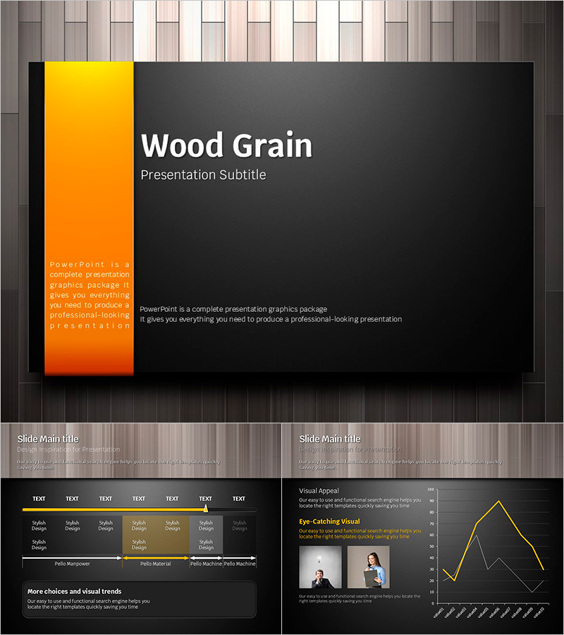 Wood Grain PowerPoint Template – Nature-Inspired and Warm Design