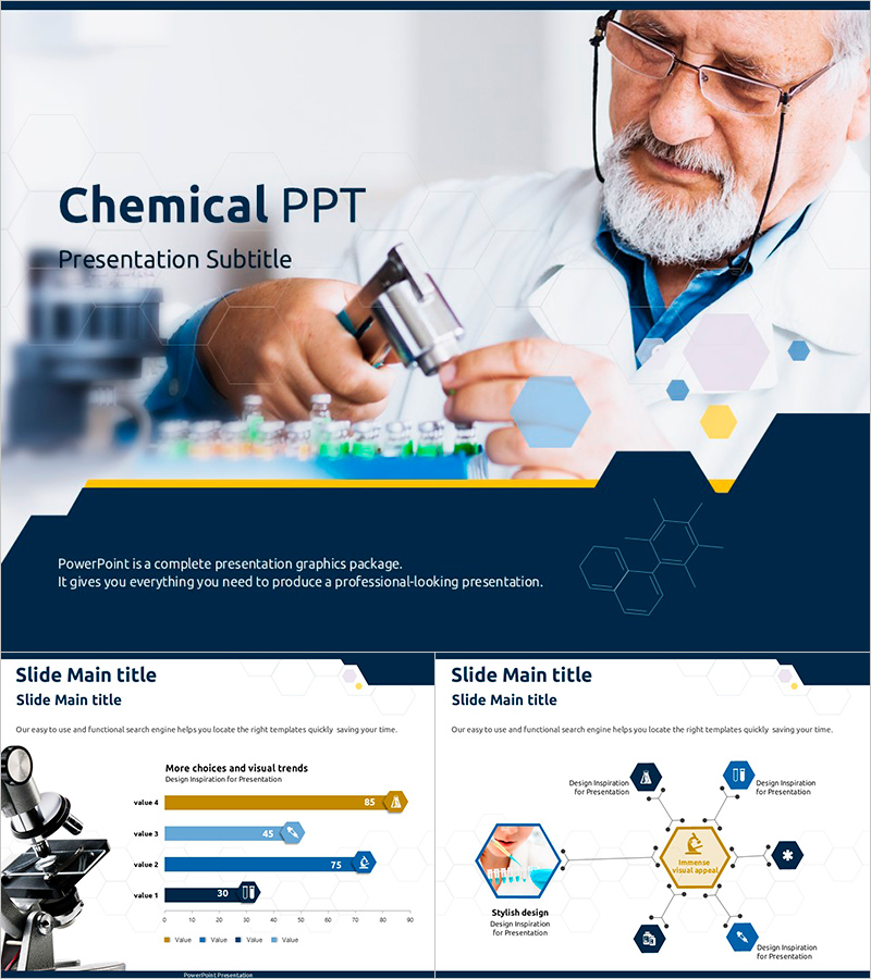 화학 연구원 프레젠테이션 템플릿 – 전문적이고 세련된 디자인
