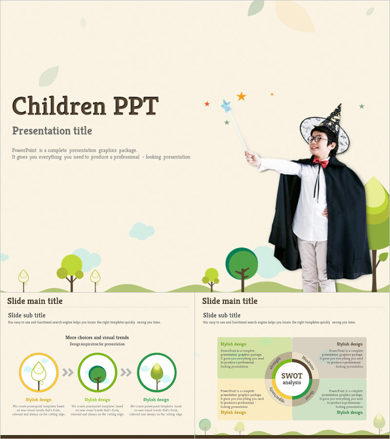 어린이 꿈 PPT 템플릿 – 감각적인 디자인으로 상상력을 자극