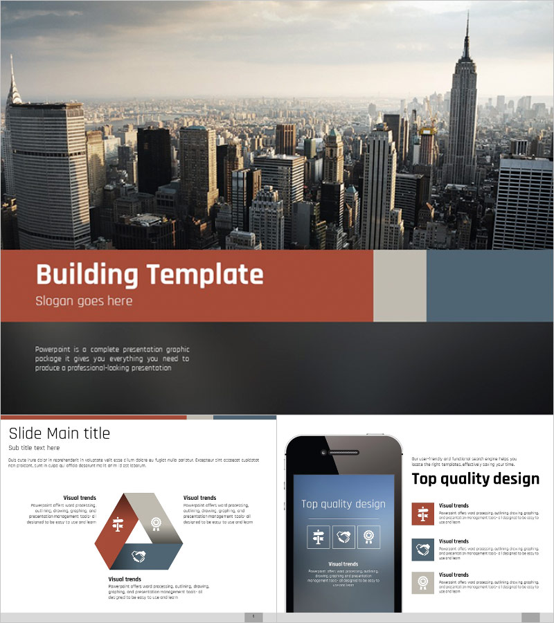 비즈니스 빌딩 프레젠테이션 템플릿 – 세련된 디자인으로 시선을 사로잡다