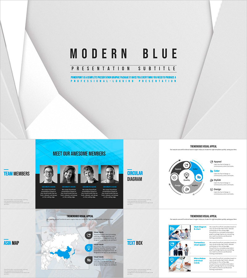 모던 블랙 파워포인트 템플릿 – 세련된 디자인으로 다양한 주제에 적합