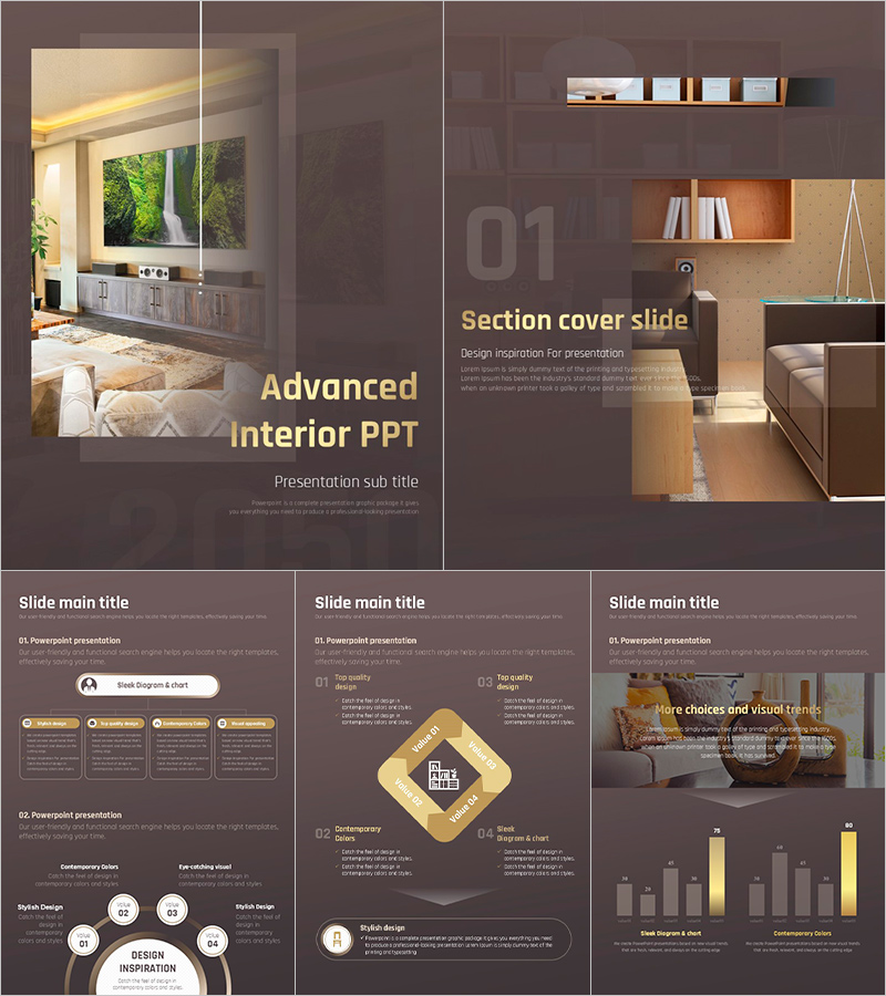 고급 인테리어 세로형 템플릿 – 세련된 디자인과 실용성