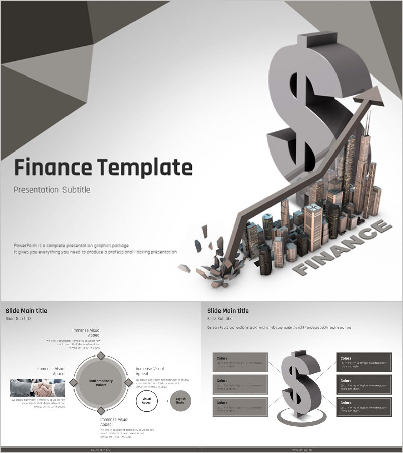 금융 그래프 프레젠테이션 템플릿 – 세련되고 전문적인 디자인