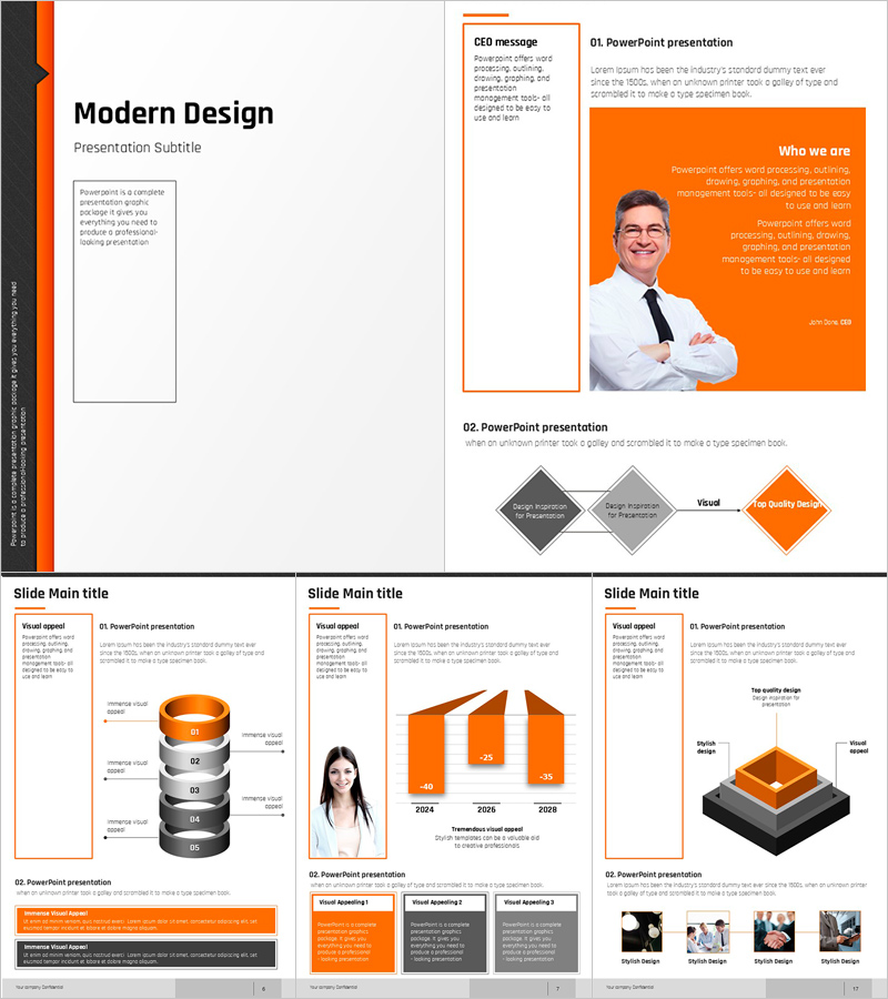 모던 디자인 세로형 템플릿 – 세련되고 직관적인 구성