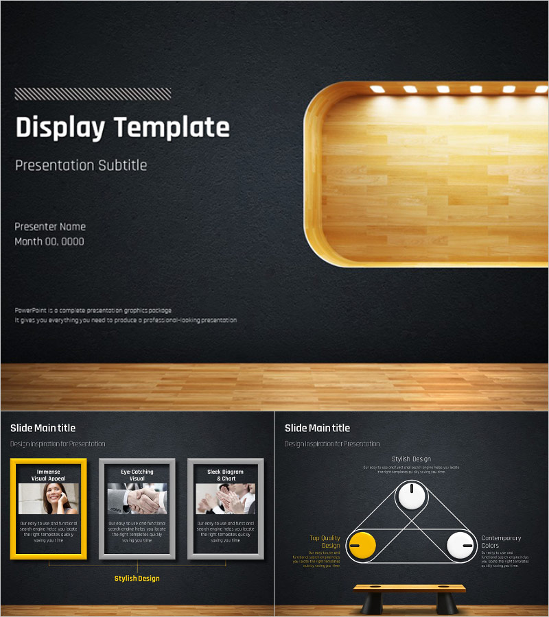 디스플레이 프레젠테이션 템플릿 – 스타일리시하고 시각적으로 매력적인 디자인