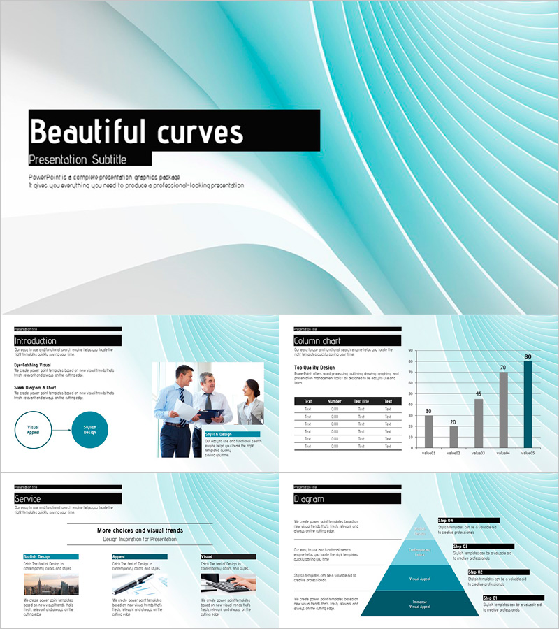 추상적 공간 와이드 PPT 템플릿 – 세련된 비주얼과 현대적 디자인