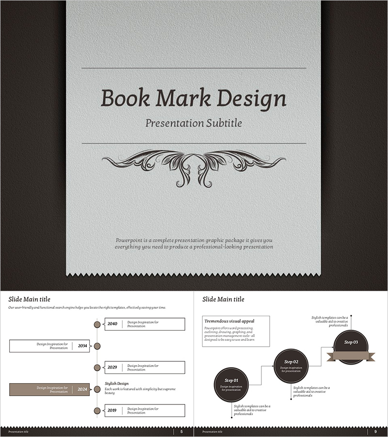 북마크 디자인 템플릿 – 세련되고 실용적인 구성