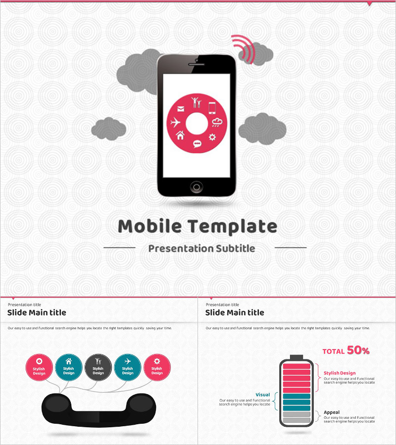 모바일 프레젠테이션 템플릿 – 세련된 디자인으로 정보 전달